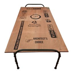 aaram charpai udyog Engineered Plywood Folding Bed for Sleeping Single Size 6 Leg Supports Unique Design Space Saving |Heavy Duty Metal Frame | Portable | Multipurpose | Lightweight (Brown, 36” X 72”) image 1