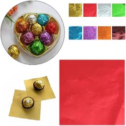 Royals 200pc Assorted Colour Foil Wrappers for Chocolate, 8 x 9 cm, (Plain/Printed) Chocolate Paper Chocolate Wrapping foil image 5