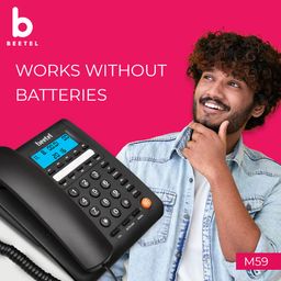 Beetel M59N Caller ID Corded Landline Phone 16 Digit LCD Display & Adjustable Contrast,10 One Touch Memory Buttons,2Ways Speaker Phone,Music On Hold,Solid Build Quality,Classic Design (Black)(M59N) image 4