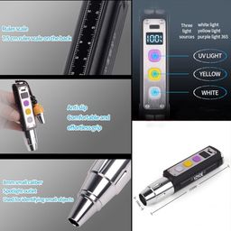 Hetkrishi Three Switches Mineral Detection, Bacteria Detection Jade Identification Flashlight, New Multifunctional Gemstone Mineral Detection, White, Yellow, and 365nm Ultraviolet Query Mini Light image 4
