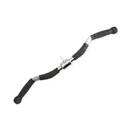 Konark Metal Zig Zag Curl Handle Bar for Triceps/Biceps Exercise and Rotating Bar with Safety Lock (Silver, Black) image 1