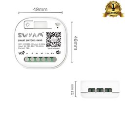 2-Gang WiFi Smart Switch - Made In India (1-Year Warranty), Electrical Safety, No Hub Required, Supports Alexa & Google, 2-Way Control, 16A Load image 3