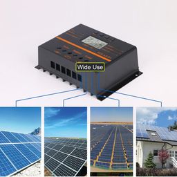 REES52 MP60-50A 12V 24V PWM Solar Controller LCD Digital Display USB Output Port Solar Panel Battery Intelligent Regulator for Home Commercial Use image 4