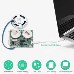 is Icstation DIY Programmable Light Control Music Sound Player Module for Musical Gift Box 8Mb Memory image 4