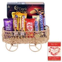 SFU E Com Chocolate Gift Hamper For All Ocassions & Festivals | Valentine Chocolate With Love Greeting Card | Valentine Chocolate Hamper | 667 image 1