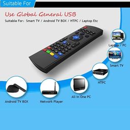 ausha Air Mouse SmartUniversal TV Remote with IR Learning and Keyboard for All Android Devices Like Projector,Android TV Box,Smart Android TV,Set top Cable Box, and Gaming Boxes image 4