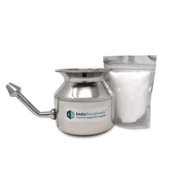 IS IndoSurgicals Neti Pot with Jala Salt Plus for Sinus Congestion (100 gm) image 2