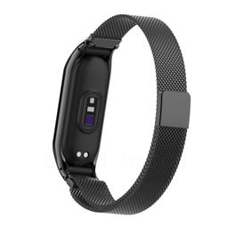 Epaal Snap-In Roller Stainless Steel Strap for Mi Band 6 / Mi Band 5 / Mi Band 4 / Mi Band 3 with Magnetic Mesh (Size 22 cms) image 3