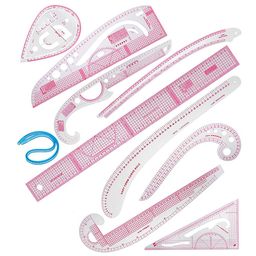 SYGA Sewing Ruler, Flexible Multi-Function Curve Ruler for Manual Cutting Garment Sewing Dressmaking Tools for Pattern Making for Tailors, Set of 10 Pieces image 1