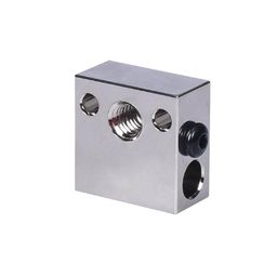 3D Galaxy Aluminium Heat Block for MK7 MK8 Extruder I Compatible CR-10 /CR-10S S4 S5, Ender 3/Ender 3 Pro Series 3D Printer I Strong Upgraded Heat Block (Color Silver) (Quantity: 1 Piece) image 1