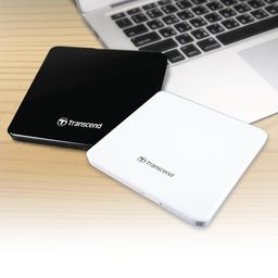 Transcend Slim Portable External USB DVD Writer Drive, Supporting USB 2.0 and Later Standards and Popular CD/DVD Media formats Sleek and Slim - TS8XDVDS-K, Black image 4