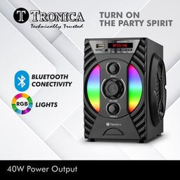Tronica Enjoy Version-2 Bluetooth Wooden Home Theater System, 30W Output | Supports USB, AUX, Smart TV, Remote | Bluetooth Speakers for Home image 3