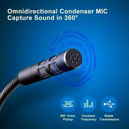 lipzie Lipzie〚𝑺𝒉𝒐𝒑 𝑨𝒏𝒅 𝑺𝒂𝒗𝒆〛USB Computer Microphone – Plug & Play Desktop Mic with Mute Button, LED Indicator, Flexible Gooseneck for Streaming, Podcasting, Gaming, Recording – PC & Laptop image 5