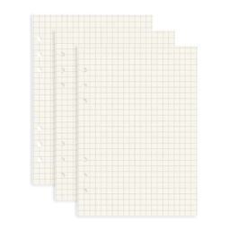 axewoodz A5 Squared Loose Leaf Refill Paper - 3 Pack, 120 Sheets, 6-Hole Punched, for Planner, Binder, Journal image 1