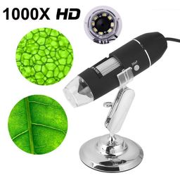 Microware Portable USB Digital Microscope 50x to1000x Magnification 8 LED Mini Camera Magnifier with Stand image 5