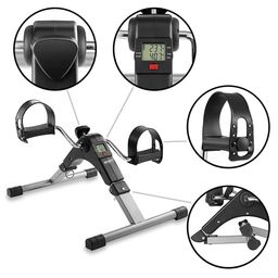 WErFIT Mini Portable Cycle Pedal Exerciser with Adjustable Resistance and Digital Display - Suitable for Light Exercise of Legs & Arms, and Physiotherapy and cardio equipment for Home | With Triple Toning Tube Resistance Band image 4