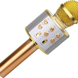 generic DK Home Singing Mike Advance Handheld for All Smart Phones | Wireless Multi-Function Bluetooth Karaoke Mic with Microphone Speaker (Singing Mike_02) image 1