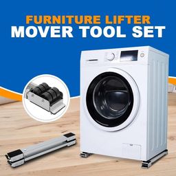 keshavam Heavy Load Furniture Lifter Mover Tool Set - Moving Roller Wheel Set Easy and Safe Shifting Slider Tools for Washing Machines, Fridge, Sofa, Table, Cupboard Adjustable Height Lifting Tools image 2