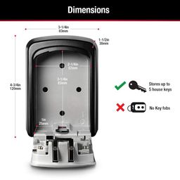 Master Lock 5401D Select Access Wall-Mounted Key Storage Box with Set-Your-Own Combination Lock image 5