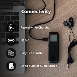 safety net, spy camera SAFETYNET Digital Voice Activated Recorder Noise Reduction Dictaphone MP3 Player 10h Continuous Recording Line-in Function for Meeting Lecture Interview Class MP3 Recorder image 4