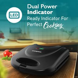 Crompton Instaserve Grill 800 Watts Sandwichmaker with Powerful Heating element (Black), Small image 5
