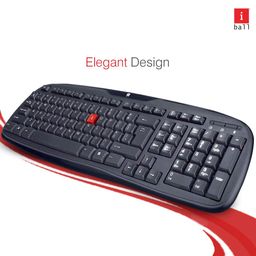 iBall Winner USB V2.0 Keyboard soft feel keys, Wired Keyboard, Water Resistant - Durabale - Black image 5