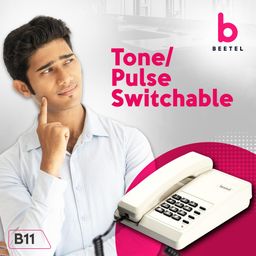 Beetel B11 Corded Landline Phone, Ringer Volume Control, LED Ring Indication, Wall/Desk Mountable, Classic Design, Clear Call Quality, Mute/Pause/Flash/Redial Function (Made in India)(Warm Grey)(B11) image 5