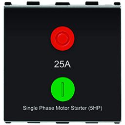 Anchor by Panasonic 66025B Roma Urban Plus Modular 2M 20A V0 Grade Polycarbonate One-Way Switch with LED Indicator (Black) image 1