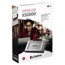 Kingston Xs2000 4Tb High Performance, Read/Write Speeds Up to 2,000Mb/S, Pocket-Sized Portable External Ssd Sxs2000/4000G, Silver, Usb3.2_Gen_2_X_2 image 3
