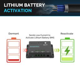 Renogy Wanderer Li 30A 12V PWM Negative Ground Charge Controller Compatible with Lithium, Sealed, Gel, and Flooded Batteries and Renogy Bluetooth Module image 4