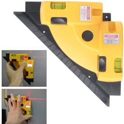 do it yourself DIY Crafts Right Angle 90 Degree Laser Level Cross Line Tiling Leveling Laser Beam Measurement Vertical Horizontal VerticalLaser Line Projection Square Level Laser Right Angle (Yellow Black, 1 Pc) image 5