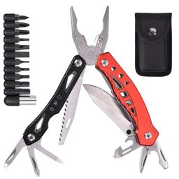 calldrishe 12-in-1 Multi-functions Pliers and Knife Outdoor Multifunctional Pliers Stainless Steel Folding Pliers Multi-Function Tool Combination Pliers Mini Camping Tool Pliers Camping image 1