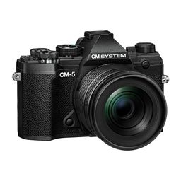 OM SYSTEM OM-5 Micro Four Thirds System Camera incl. lens M.Zuiko Digital ED 12-45mm PRO, 20 MP Live MOS Sensor, Improved 5-Axis Image Stabilisation, IP53, Handheld High Res Shot, Black/Black image 3