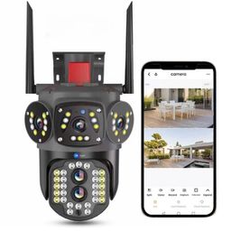 Maizic Smarthome Tricams Triple Screen View/Dual Lens 8 MP FHD WiFi Outdoor CCTV Camera for Home with Color Night Vision, Motion Detection, Two Way Audio and Memory Card Support (Upto 128 GB) image 1