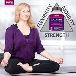 Zenith Nutrition Vegan Glucosamine for Joints movement and cartilage - 500mg 90Caps image 2
