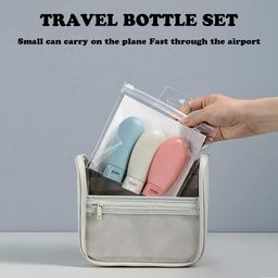 DDUP 3 Pcs Travel Bottles Set,60ML Travel Bottles & Containers,Small Mini Empty Plastic Squeeze Bottles for Travel Toiletries,Shampoo and Conditioner with Storage Bag.(Multicolor) image 4