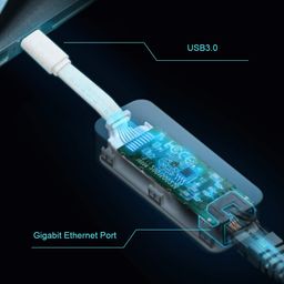 TP-Link UE300C USB Type-C to RJ45 Gigabit Ethernet Network Adapter/RJ45 LAN Wired Adapter for Ultrabook, Chromebook, Laptop, Desktop, Plug & Play, USB 3.0, Foldable and Portable Design image 5