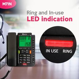 Beetel M71N Caller ID Landline,DTMF/FSK Compatible, 16 Digit LCD, Two Way Speaker phone, Music On Hold, In-use LED, 8 One Touch Memories, 30 Incoming/15 Outgoing calls Memory, 16 Ring Melodies (Black) image 4
