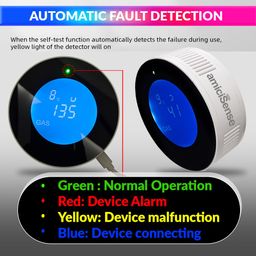 amiciSense WiFi Flammable Gas Leak Detector, SmartLife App Compatible LPG/Natural Gas Leak Alarm Sensor for Fire Security Protection image 5