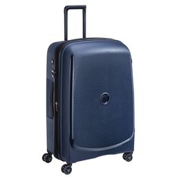 delsey paris Belmont Plus 76 cms Large Check-in Polypropylene Hard Sided 8 Wheels Spinner and Expandable Suitcase/Trolley Bag for Travel with ®SECURI TECH Zip- Blue image 2