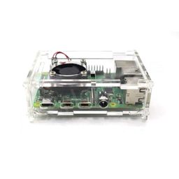 rpi shop Raspberry pi 4 case Model B Acrylic case with Fan + heatsink Included image 3