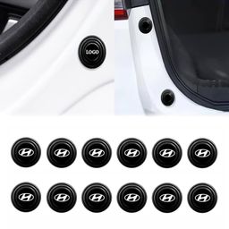DAZZLIQ 12 pcs Rubber Car Door Shock Absorber Protection Stickers, Gadgets for Absorption: Exter, Creta, Venue, Verna, i10, i20, Aura, Alcazar, Tucson, Santro, Eon image 1