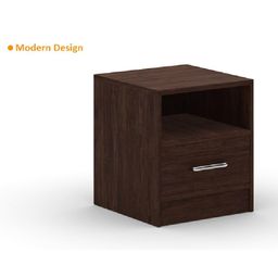 Royaloak Zest Sidetable | Engineered Wood with Melamine Finish Sidetable | Ample Storage |Telescopic Channel | Chrome Handle | Modern Design | Sidetable with Drawer | Wooden Side Table for Bedroom image 5