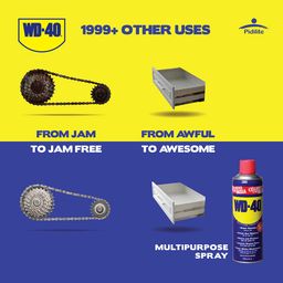 pidilite industries ltd. Pidilite WD-40, Multipurpose Spray for Home Improvement, Frees jammed locks & Rust Parts, Adhesive remover, Grill & stove Cleaning & Protectant Agent - Multi use for Home, Work and DIY Purposes, 32g image 2