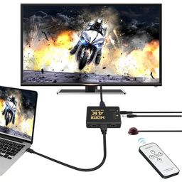 generic Full HD HDMI Switcher 3D 1080P 3-Port Switch, Automatic Switching 3 in 1 Out with Remote Control (Black) image 5