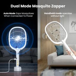 Toreto Mosquito Killer Racket Bat | 2 in 1 Auto Mode | UV Light | Mosquito Swatter/Zapper | Swift Kill | Electric Insect Killer bat | 1800mAh Rechargeable Powerful Battery (Made in India) image 3