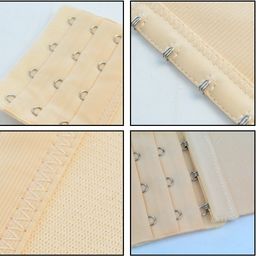 Bantoye 9pcs Bra Extender 2 Hooks/3 Hooks/4 Hooks Nylon Elastic Back Bra Band Extension Strap Black & White & Nude image 4