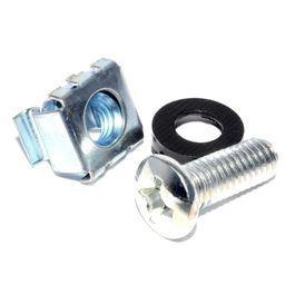10 Piece Server Rack & Cabinet M6 Cage Nuts, Washers & Mounting Screws image 1