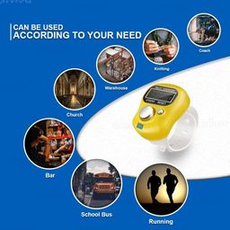 Azinoor Number Clicker Tally 5-Digit Counter Finger Ring Electronic Light Digital Counting Plastic Machine for Cricket Umpire and Various Counting Purpose (3qty, Multicolour) image 5