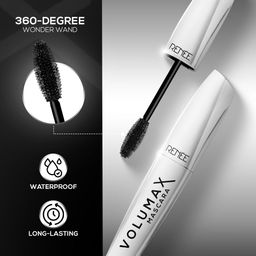 RENEE Volumax Mascara Black 10ml | Quick Dry, Waterproof, Long Lasting Weightless Formula | Volumizes, Lengthens & Conditions the Lashes With Intense Color | 360 - Degree Wand for Clump Free Application image 3